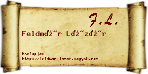 Feldmár Lázár névjegykártya